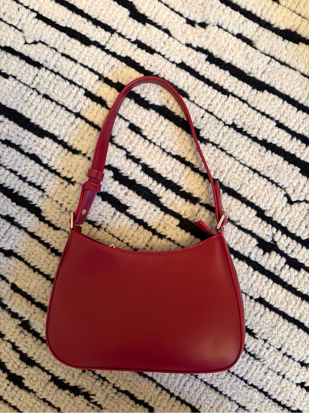 Princess Polly Red Leather Shoulder Bag